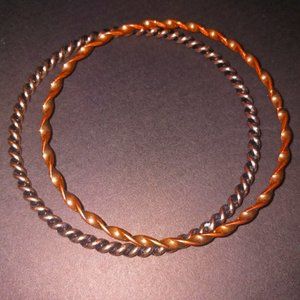 Vintage twisted bangles